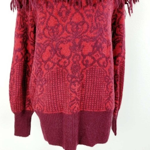 Knox Rose Pullover Red Damask Sweater XL - Picture 3 of 9